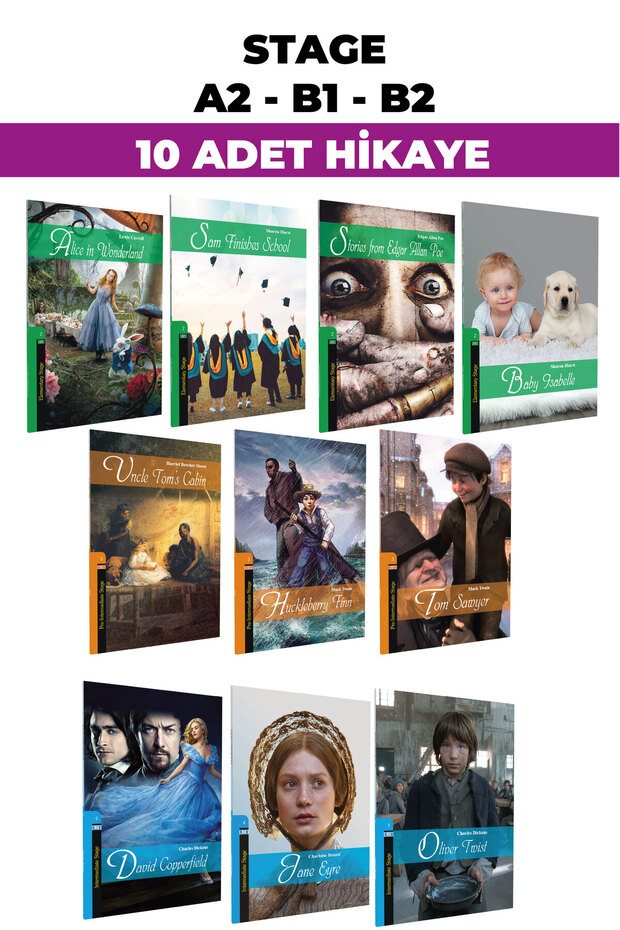 English Story (A2-B1-B2) a Total of 10 Books at the Level