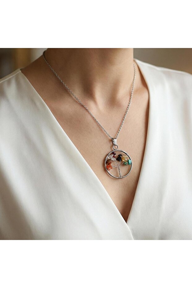 Leo Tree of Life Necklace - Stainless Steel