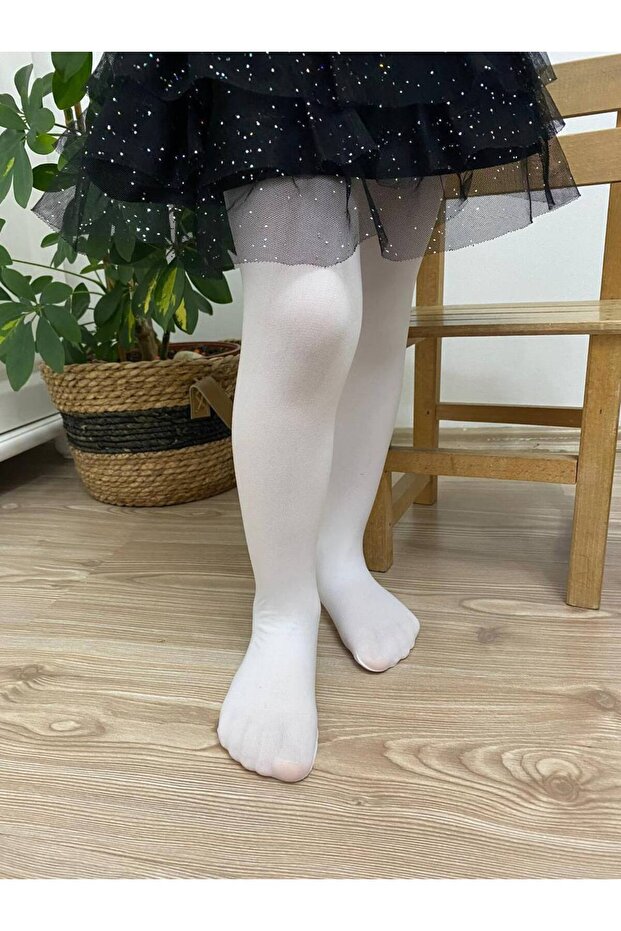 2-Pack Girls' Plain Thin Banana Pantyhose 2-Pack
