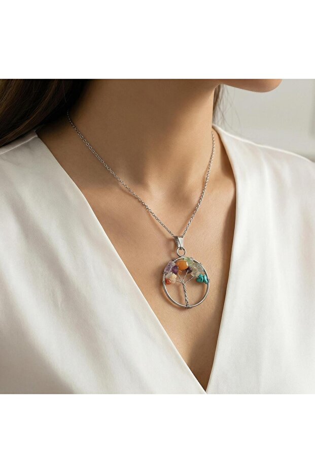 Pisces Tree of Life Necklace - Stainless Steel