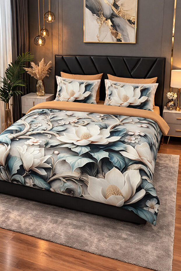 Magnolia 5D 100% Cotton Lu Double Duvet Cover Set
