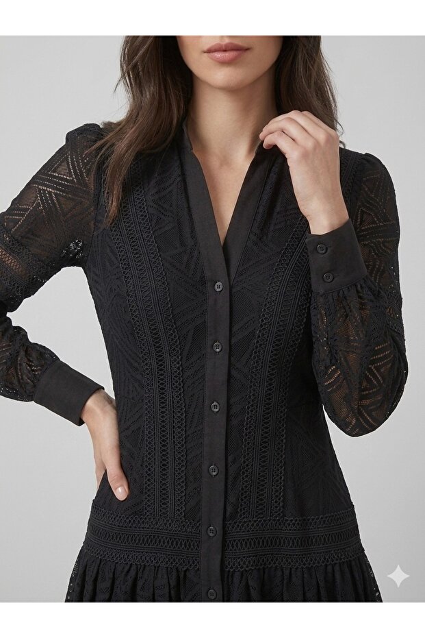 Kendinden İşlemeli Elbise 6130 - 4