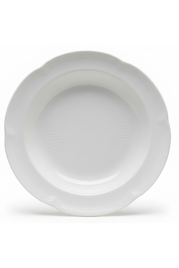 Luhpar Classic White Round Ceramic Dinner Plate, 9 Inch