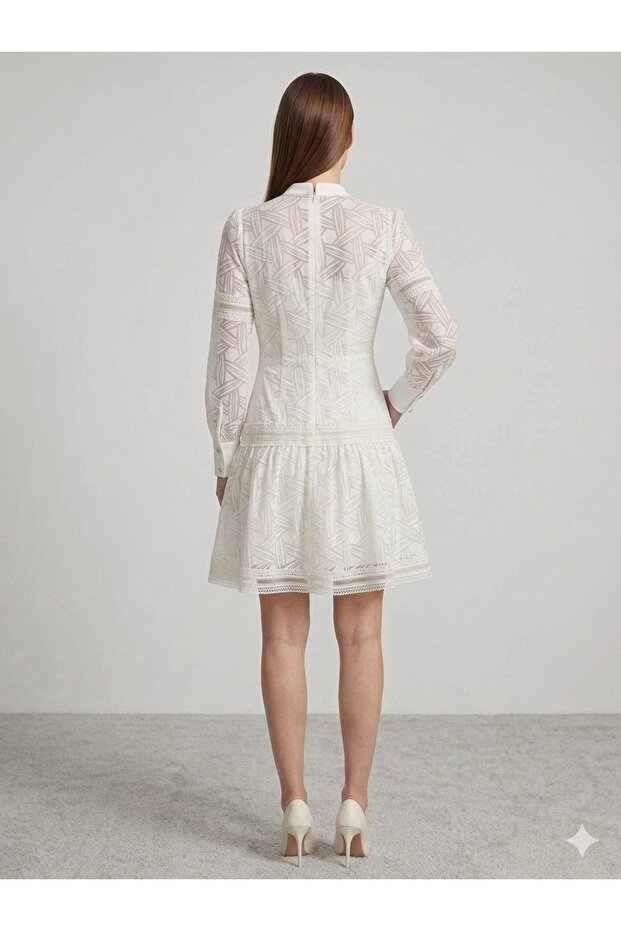 Kendinden İşlemeli Elbise 6130 - 2