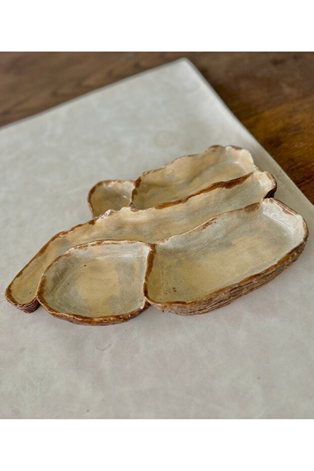 Bej&Kahve Seramik Çerezlik - 4