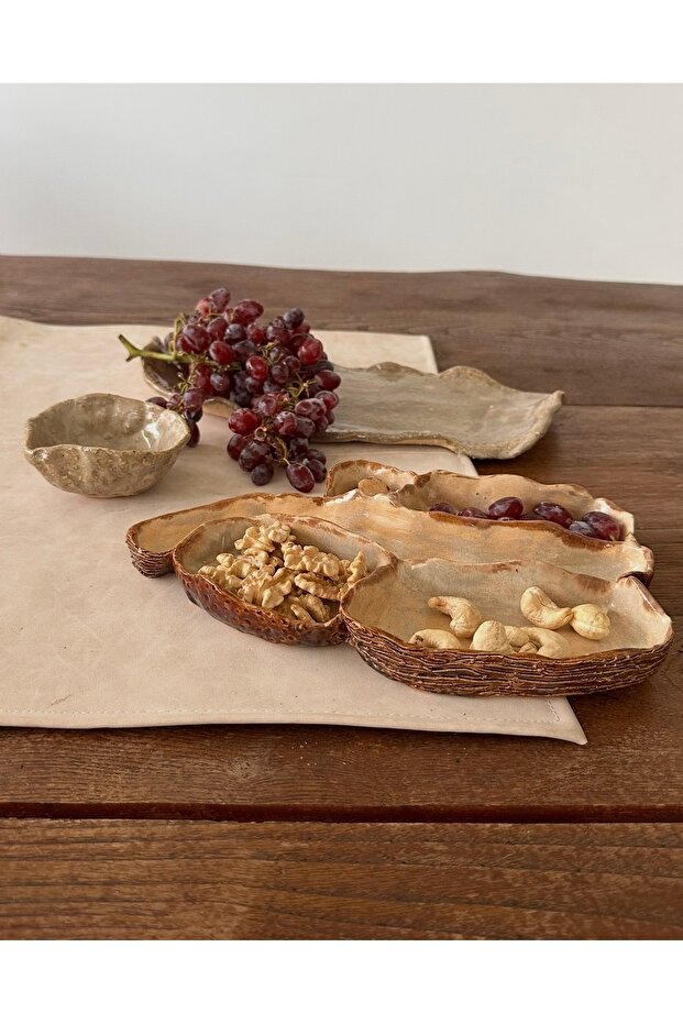 Bej&Kahve Seramik Çerezlik - 2