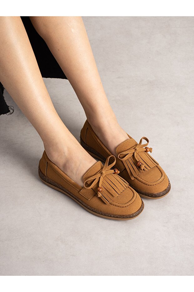 Domi̇ra Taba P Tasseled Women's Ballerinas