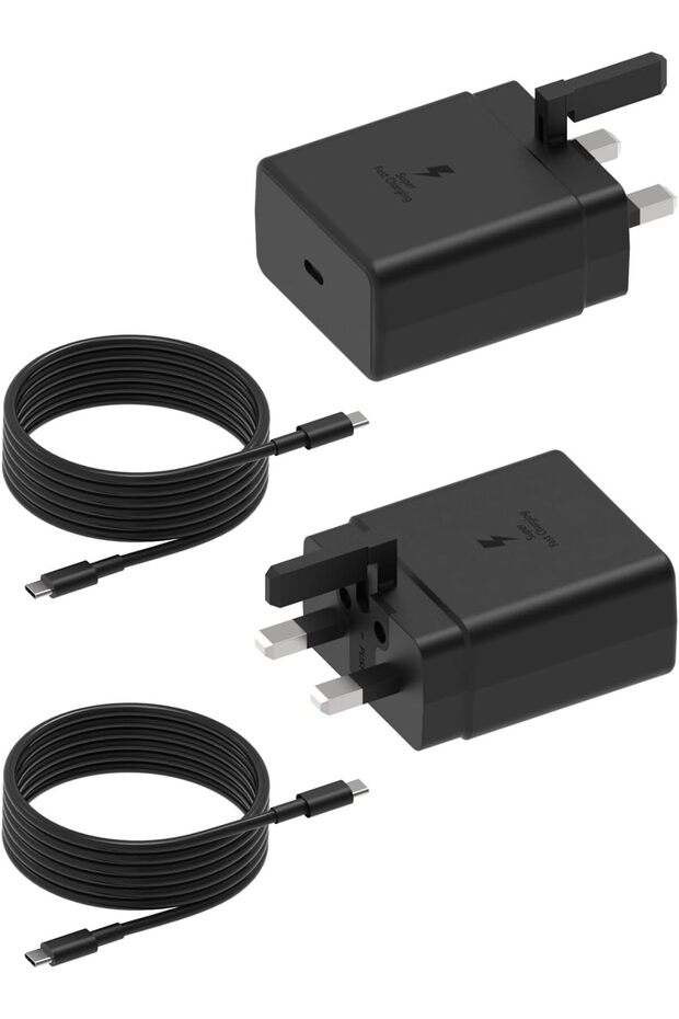 شاحنان USB-C بقوة 45 واط، عبوة من قطعتين، متوافقان مع سامسونج