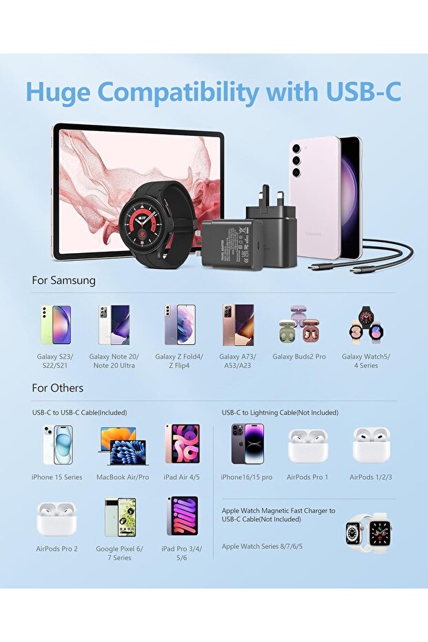محول شحن سامسونج فائق السرعة بقوة 45 واط - 5