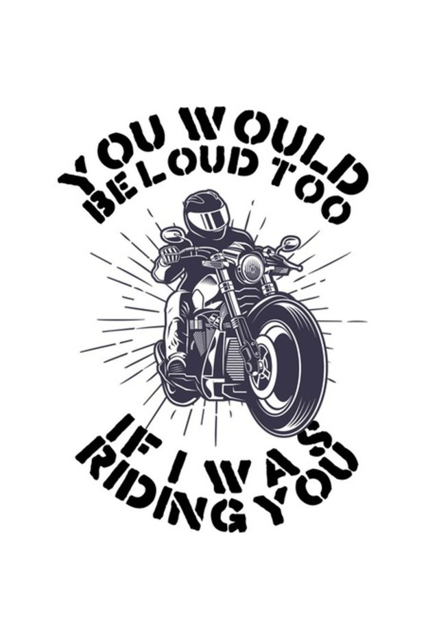 Decorative Sticker, Motorcycle with Quote