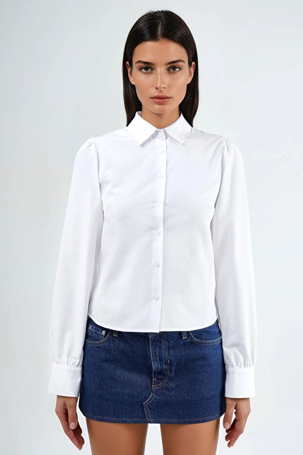 Busem Buttoned Plain Poplin Shirt - 7