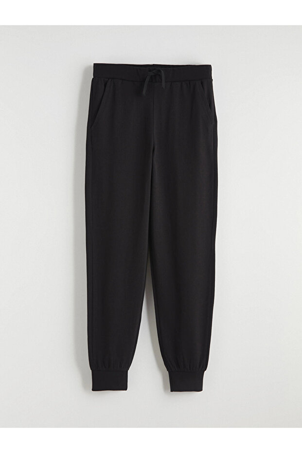Lcw Kids Black Elastic Waist Boy's Jogger Sweatpants