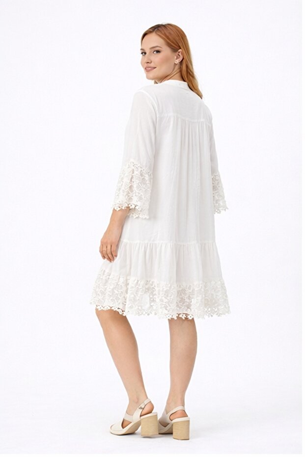 Kadın %100 viskon Elbise - 3