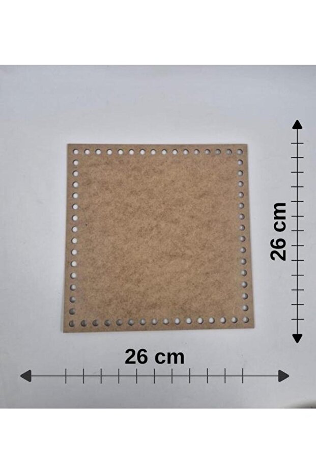 Wooden 26X26 cm 10 Pieces Tray Knitting Plate Supla Perforated Coaster Crochet Base Craft Basket Base