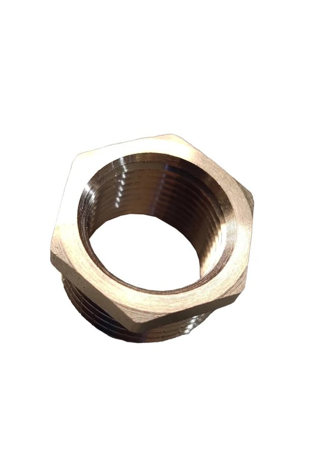 Brass reducer, internal - external thread, connection 1/2' - 3/8'
