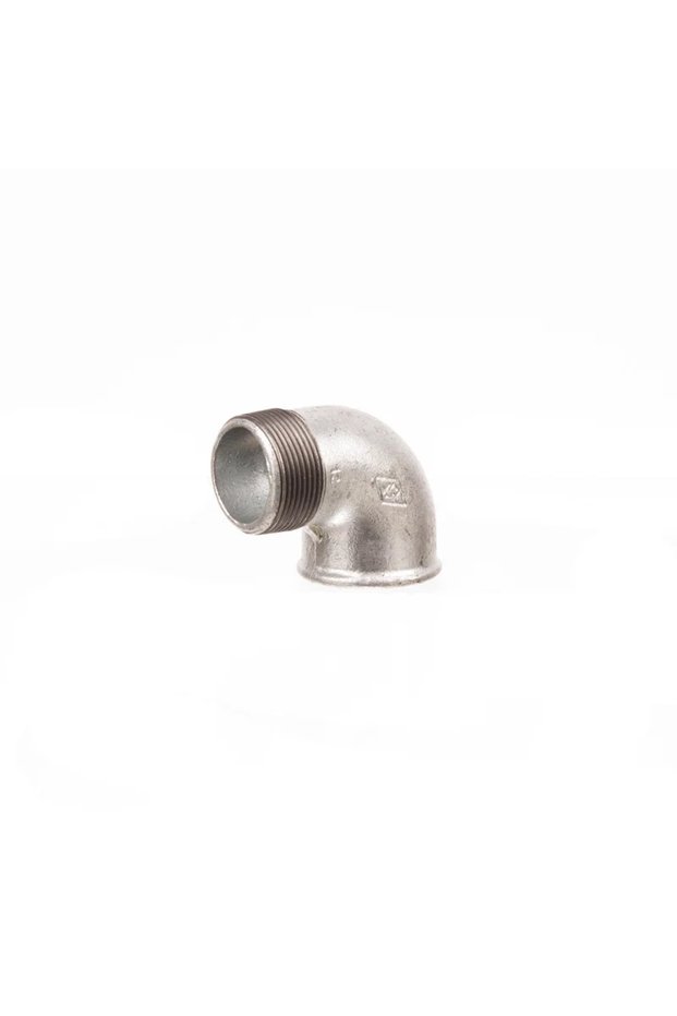 90° elbow, galvanized, internal thread - external thread, 2' connection