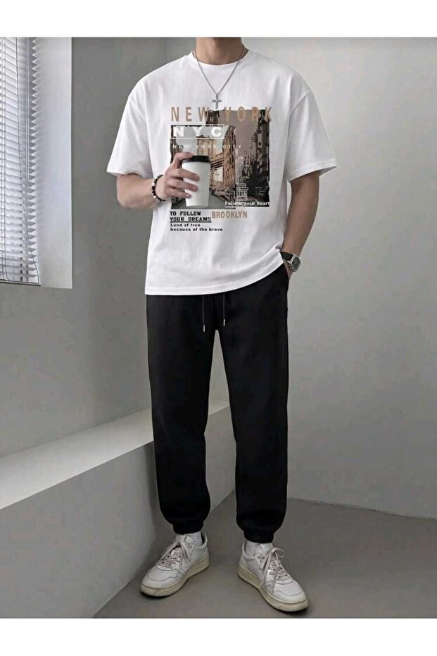 Xo Printed Oversized Lower Upper Tracksuit Set