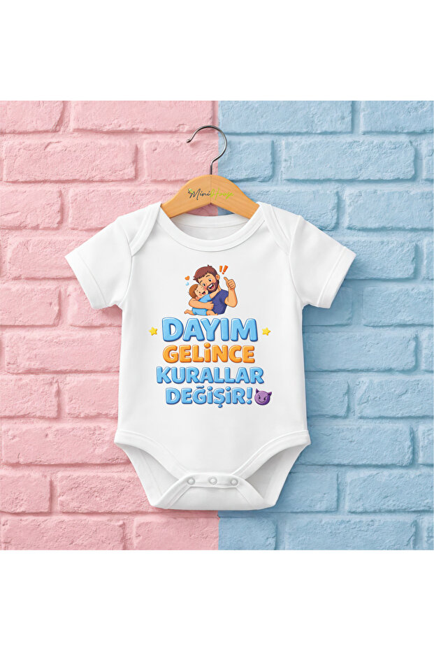 Dayi Yazili Cotton Baby Bodysuit
