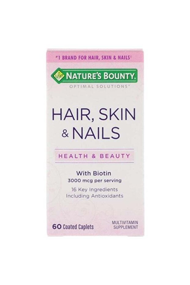 Nature’s Bounty Hair, Skin & Nails with Biotin 3000 mcg - 60 Caplets