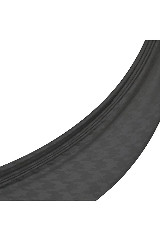 Houndstooth Patterned Monogram Shawl - Dark Smoked