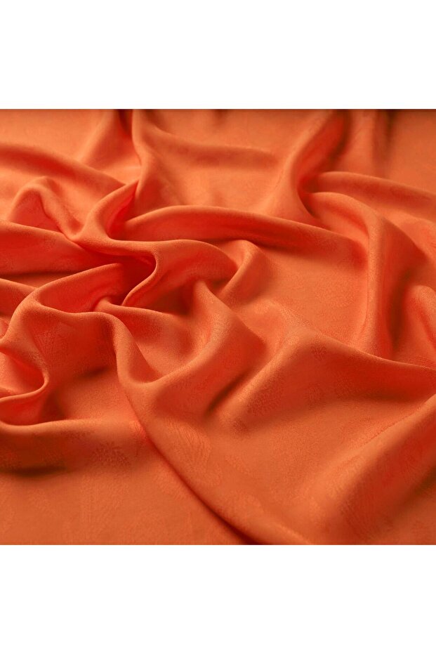 Monogram Shawl - Paisley Pattern - Orange - 3