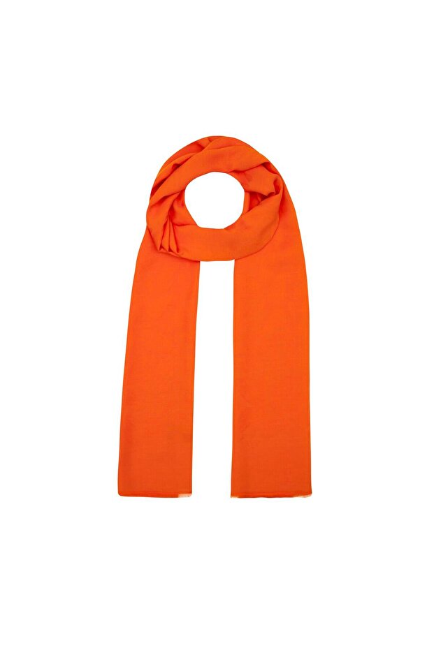 Monogram Shawl - Paisley Pattern - Orange - 2