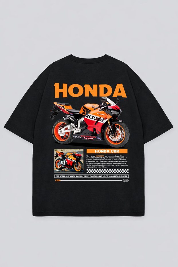 Men's T-Shirt Oversized 100% Cotton Pack Comfort Fit Cbr Printed T-Shirt
