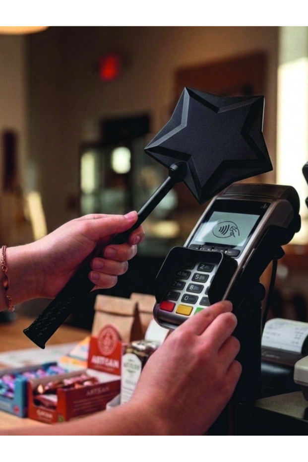 Starry Wand Shaped Scepter Trend Humorous Credit Card Holder Popular Party Entertainment Gift
