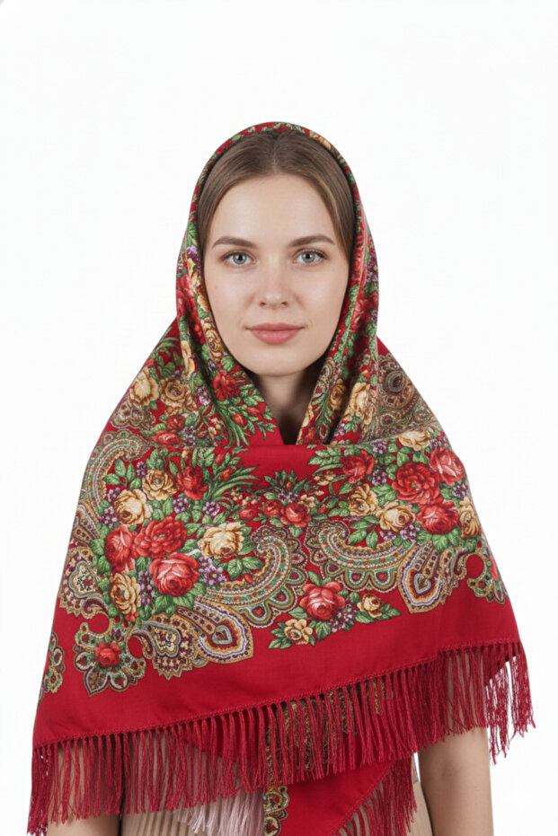 - Royal Orchid Folk Shawl Russian