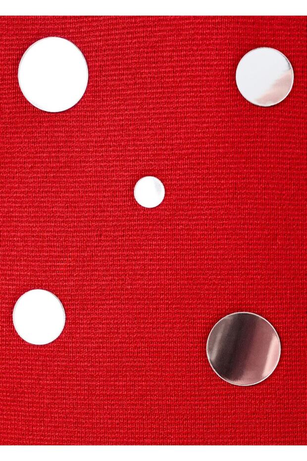 Halter yaka triko elbise - 5