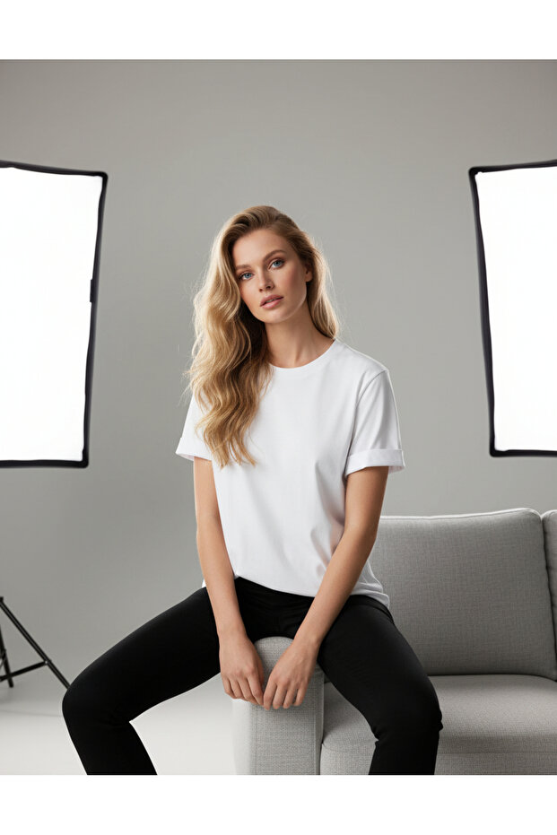 Women's T-Shirt 100% Cotton Half- Oversized