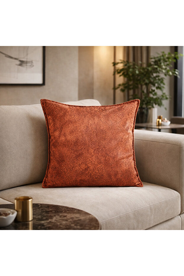 غطاء وسادة أريكة عصري مقاس 43x43 باللون البرتقالي الزخرفي غطاء وسادة أنيق