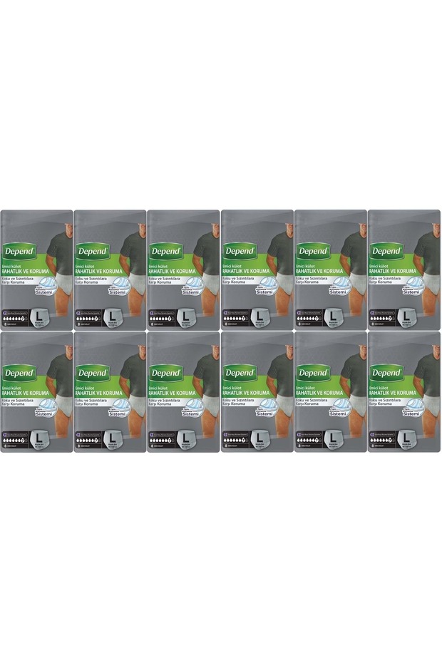 Absorbent Panties Pants Adult Diapers L - Large - Large Men's 96 Pieces (12Pk*8)