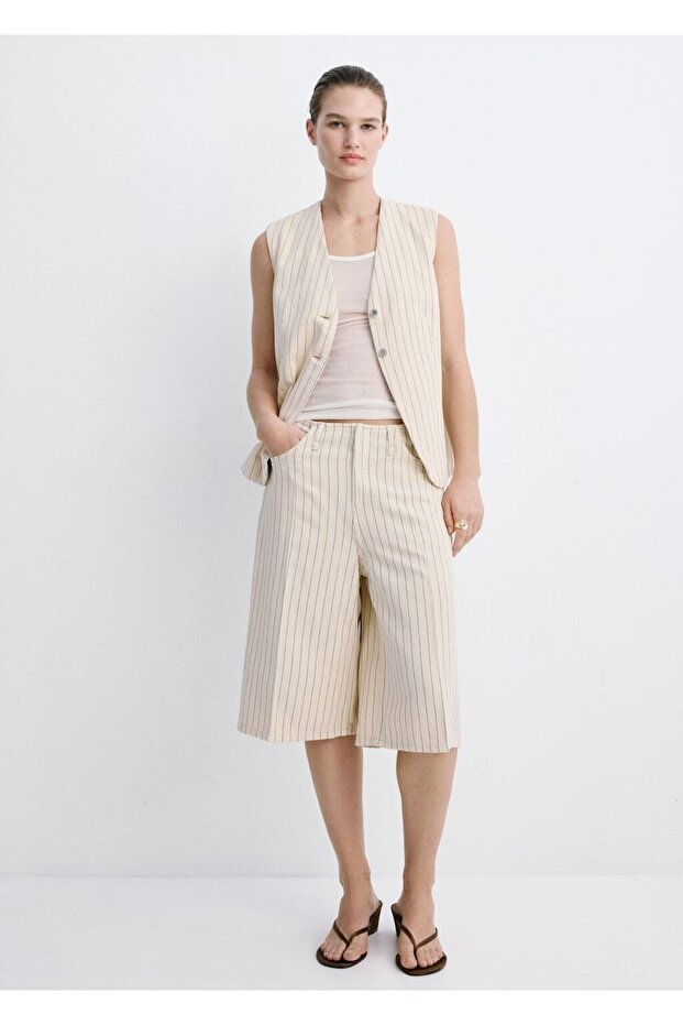 İnce çizgili yelek - 2