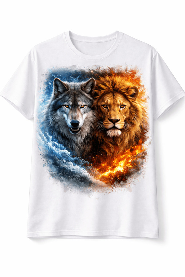 Kurt Aslan Printed White Oversized Unisex T-Shirt Basic Comfortable Fit Daily Tshirt