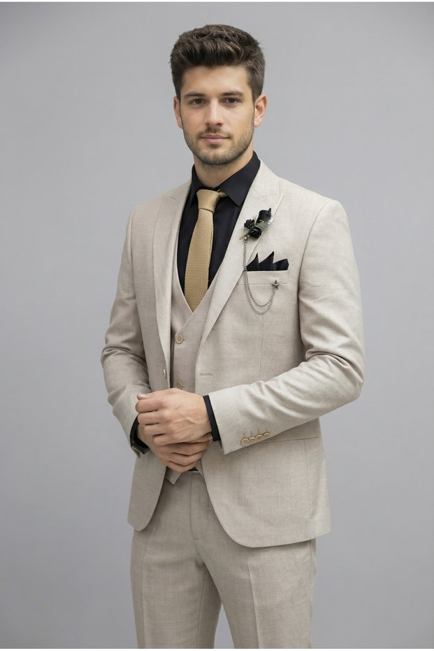 Men's Slim Fit Vest Set Suit (2026)