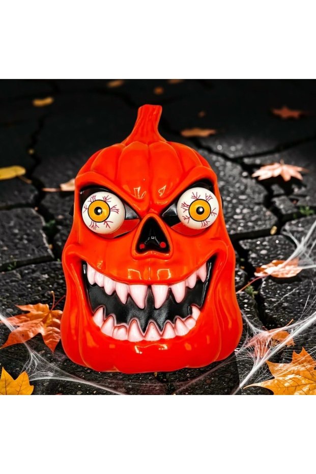 Orange Pumpkin Mask with Colorful Led Lights Halloween Horror Mask Pumpkin Halloween Mask