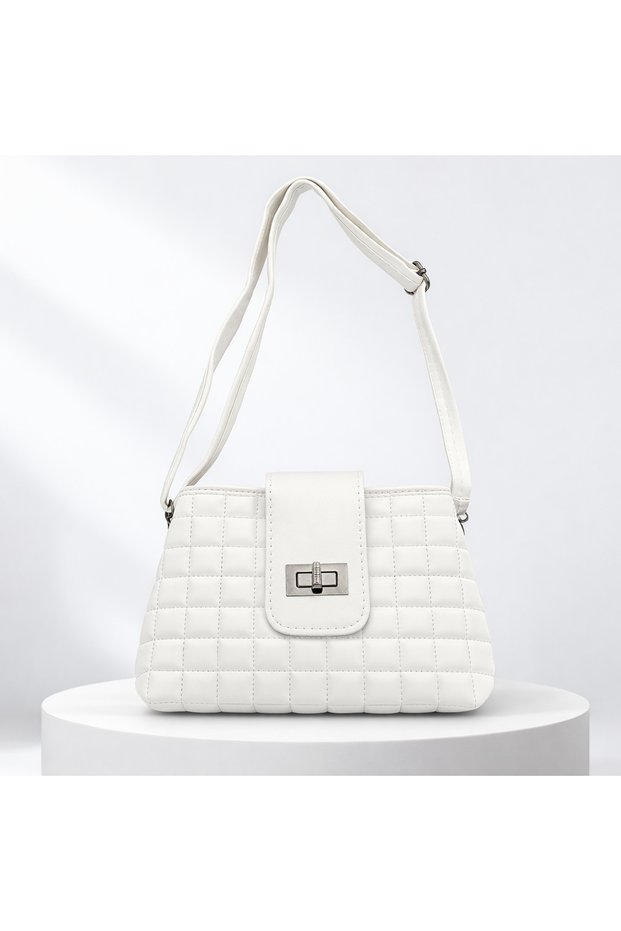 Women's Shoulder Bag Quilted Patterned Stylish Daily Use Modern Women's Bag –