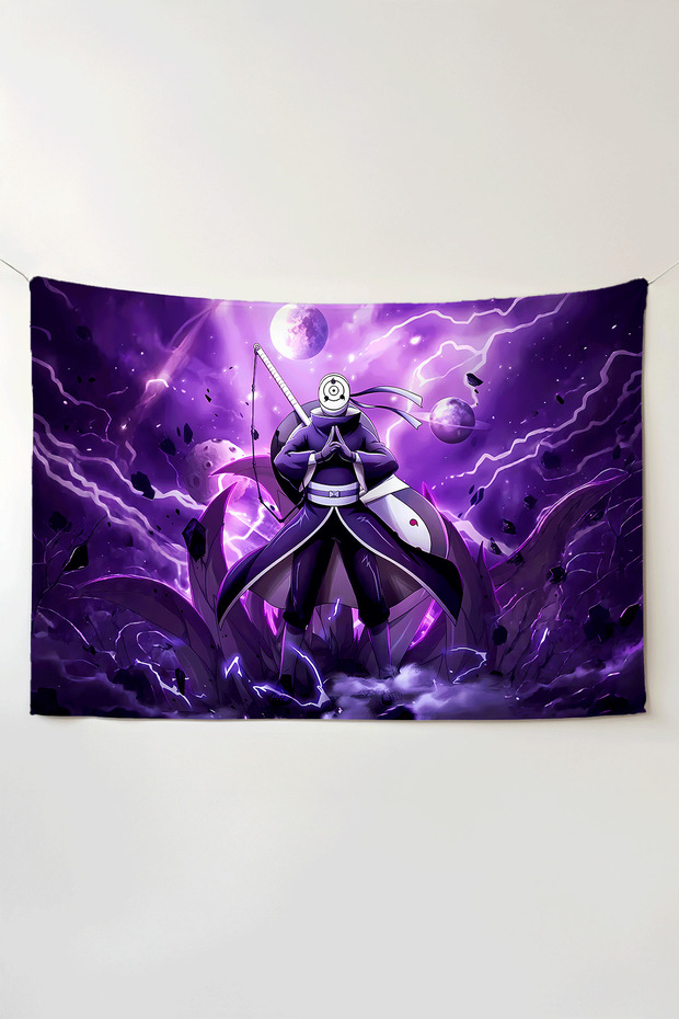 Uchiha Obito Wall Covering – Large Size Tapestry Wall Art Rug Pieces, Game Anime Movie Room Decor