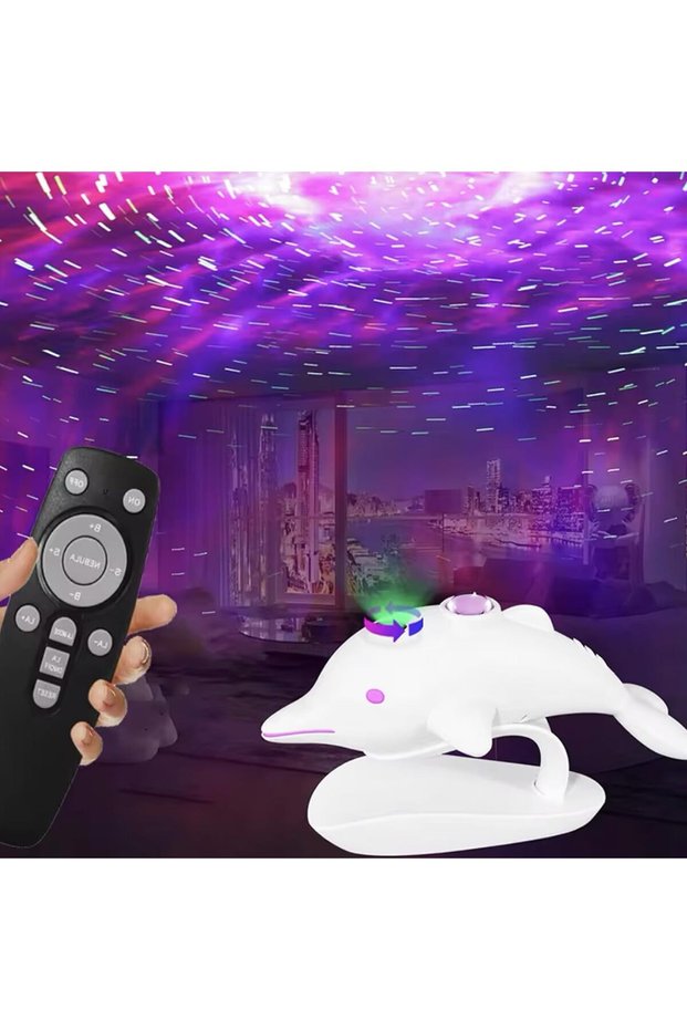 Star Projection Lamp, Dolphin Stage Atmosphere Light for Bars Game Rooms Living Rooms
