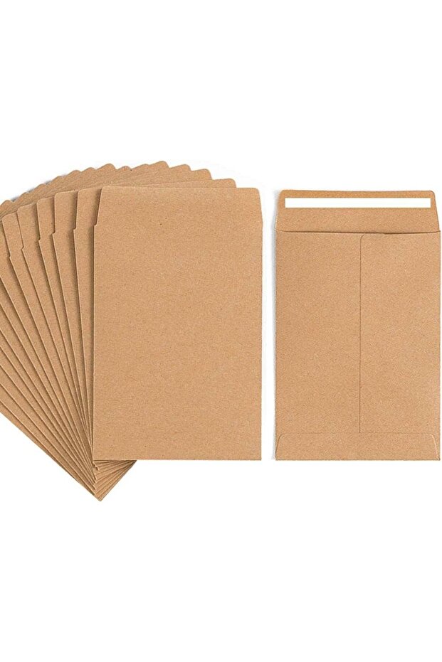 Self Sealing Brown Pocket Envelopes 4x3 Inch, 75 GSM - 100 pcs