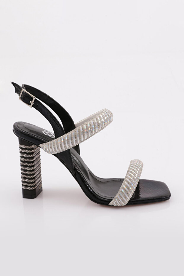1005 Women's Stone Heeled and Rope Wrapped Evening Dress