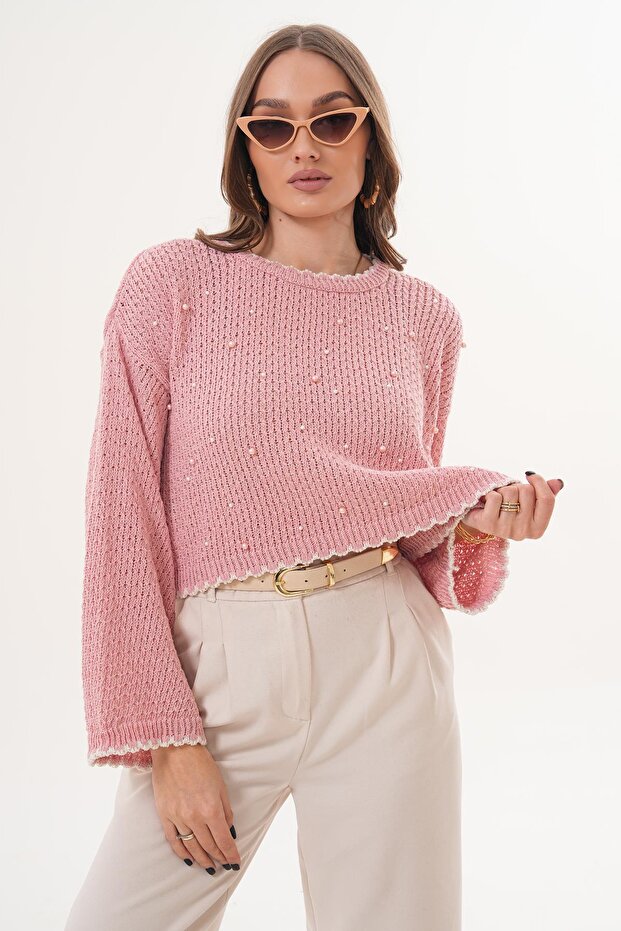Women's Pearl Embroidered Knitwear Knitted Sweater 260437 - 265262