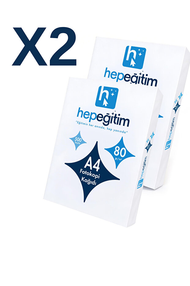 hepeğitim A4 Fotokopi Kağıdı 80 g/m² 2 Paket 1000 Yaprak 1. Hamur