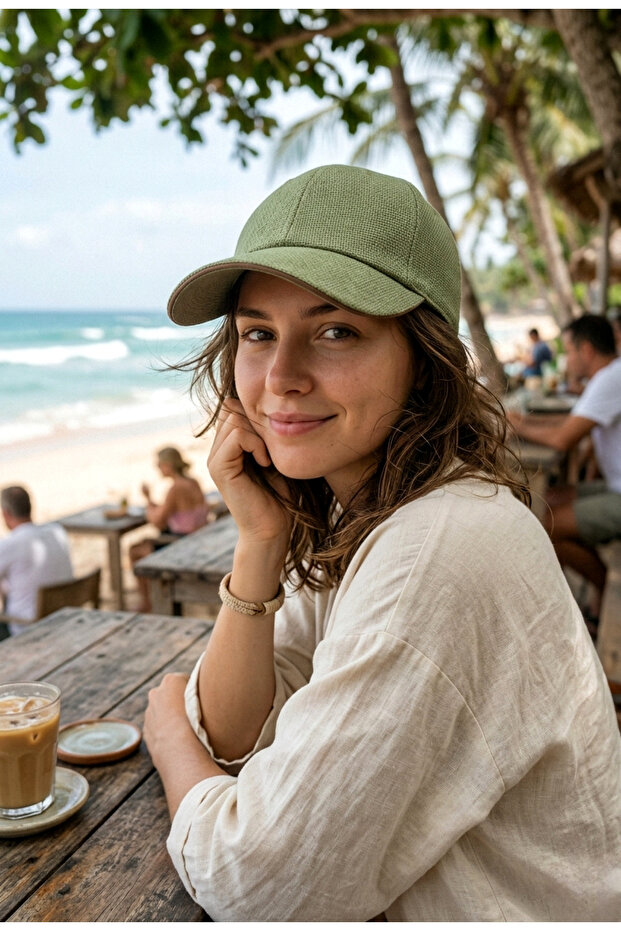 Women's Baseball Hat Paper Straw-Textured Adjustable Minimal Casual Women's Hat