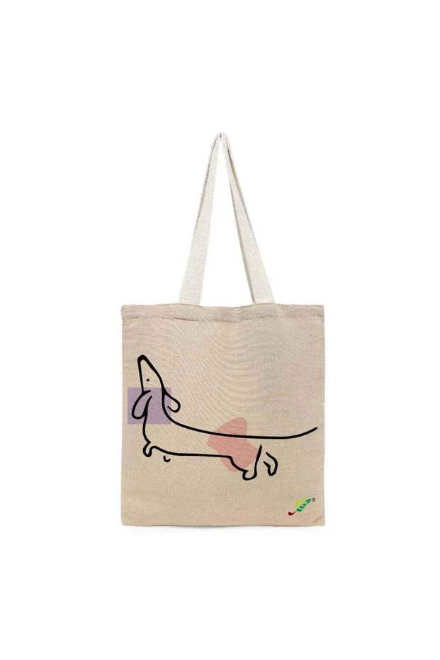 Tote Bag - The Stretch Sketch Printed Stylish Carry-All Cotton Tote Set of 01