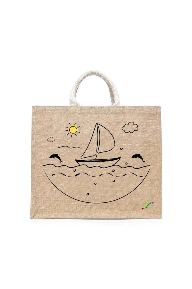 Tote Bag - Ocean Dreams Printed Stylish Carry-All Cotton Tote Set of 01