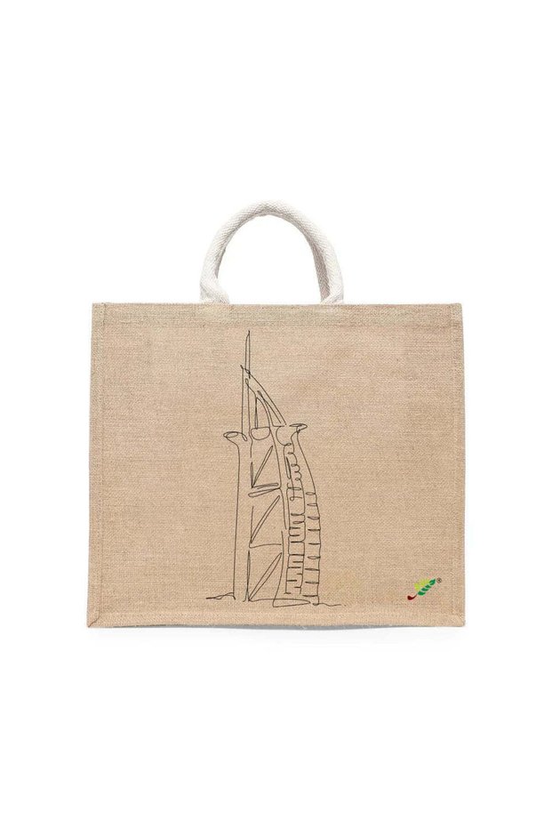 Tote Bag - Burj Al Arab Printed Stylish Carry-All Cotton Tote Set of 01