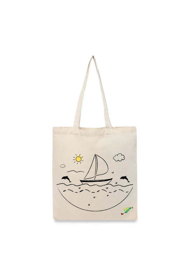 Tote Bag - Ocean Dreams Printed Stylish Carry-All Cotton Tote Set of 01