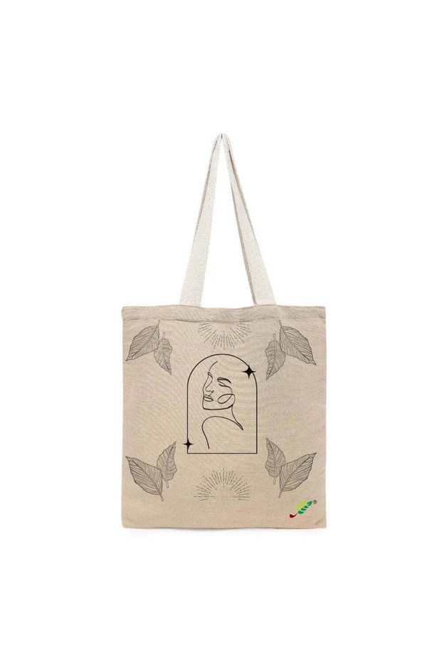 Tote Bag - Quiet Muse Printed Stylish Carry-All Cotton Tote Set of 01